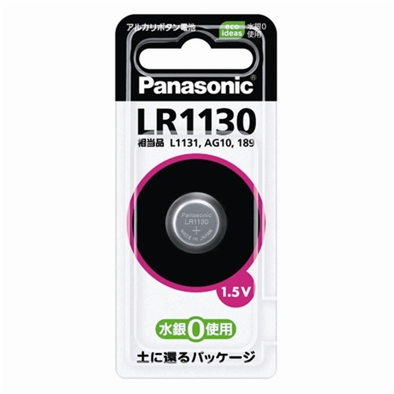 Panasonic アルカリボタン電池 LR1130P 1個(ご注文単位1個)【直送品】