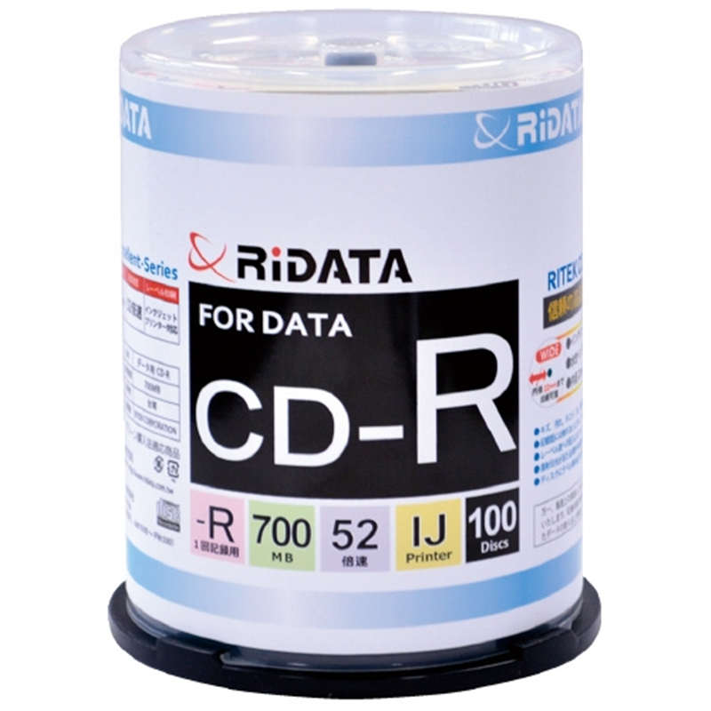 Ri?JAPAN データ用CD-R 100枚 CD-R700WPX100CK C  1個（ご注文単位1個）【直送品】