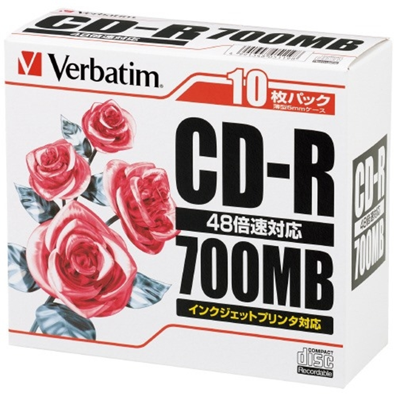 Verbatim Japan CD?R <700MB> SR80PP10C 100枚  1個（ご注文単位1個）【直送品】