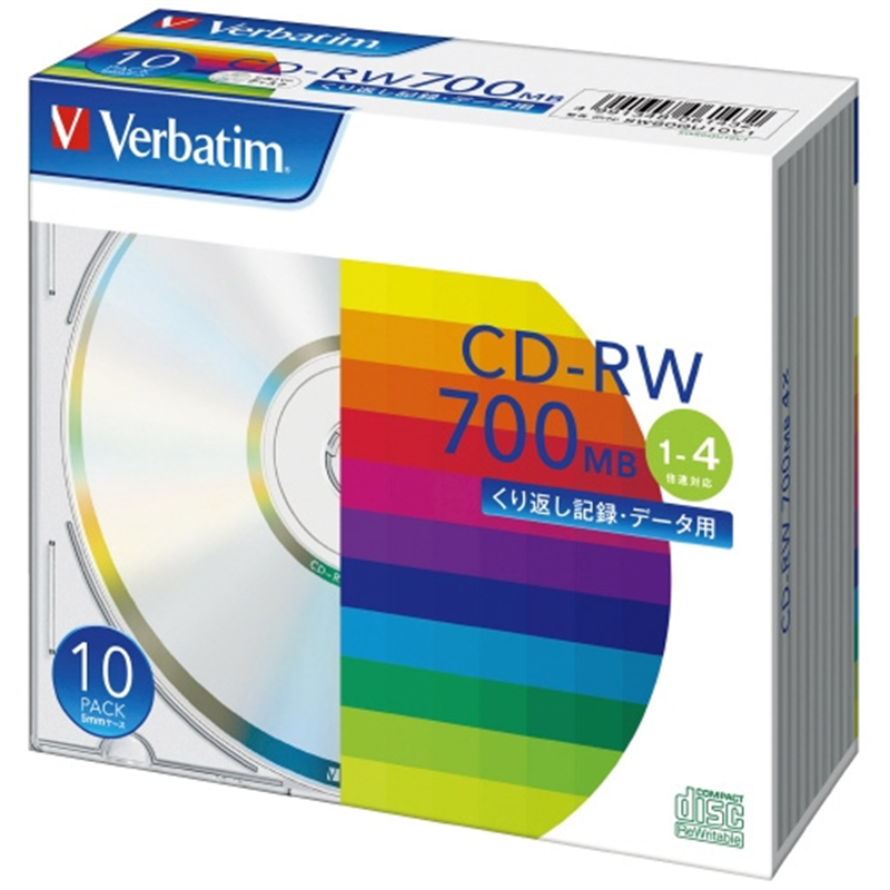 Verbatim Japan CD?RW <700MB> SW80QU10V1 10枚  1個（ご注文単位1個）【直送品】