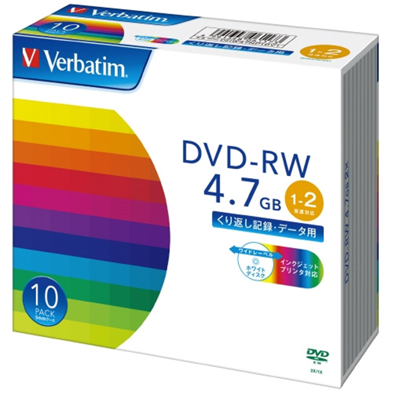 Verbatim Japan DVD?RW <4.7GB> DHW47NP10V1 10枚  1個（ご注文単位1個）【直送品】