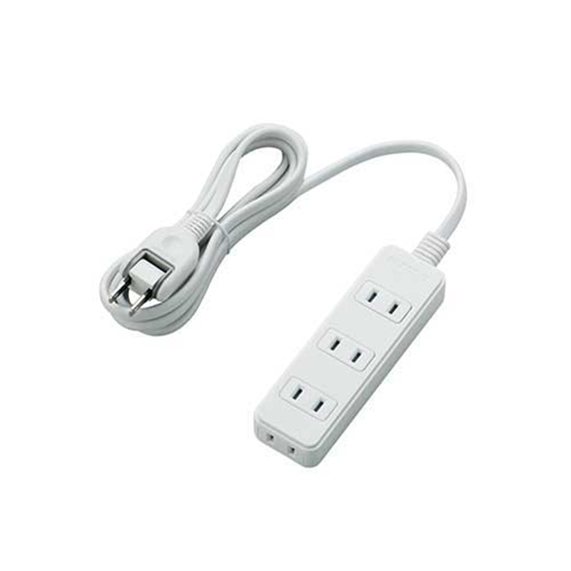エレコム 電源タップ 4個口 2m T-S02-2420WH 1個(ご注文単位1個)【直送品】