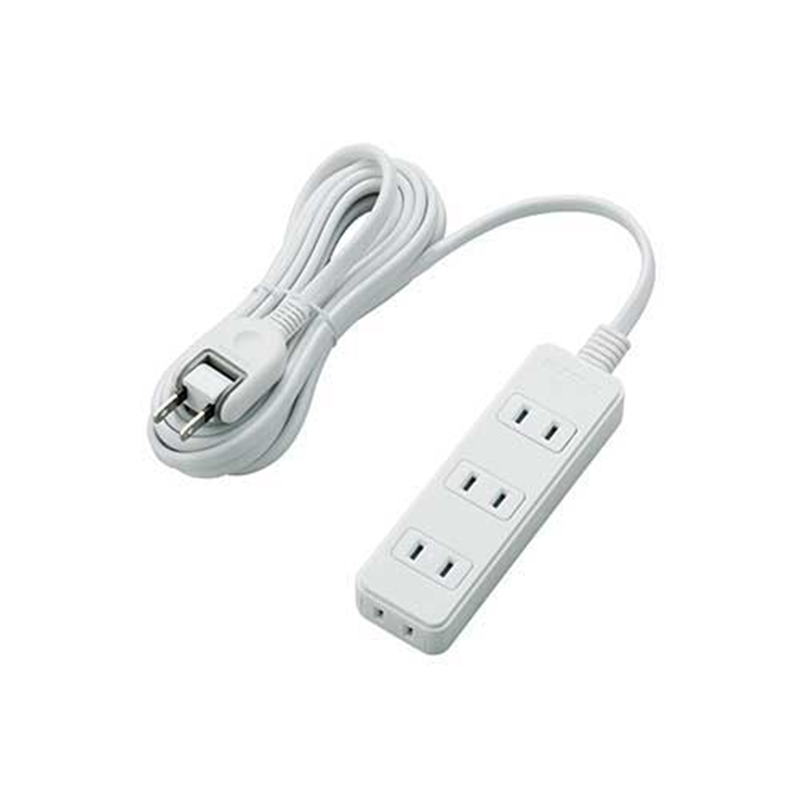 エレコム 電源タップ 4個口 3m T-S02-2430WH 1個(ご注文単位1個)【直送品】