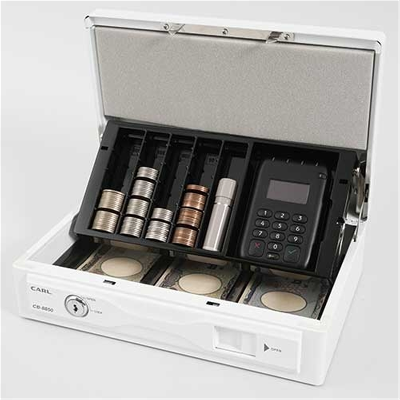 カール事務器 キャッシュボックス CB-8850-W ホワイト 1個(ご注文単位1個)【直送品】