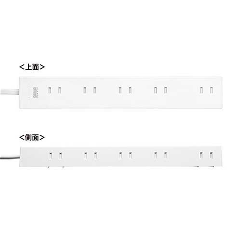 サンワサプライ 電源タップ10個口 3m TAP-2210-3W 1個(ご注文単位1個)【直送品】