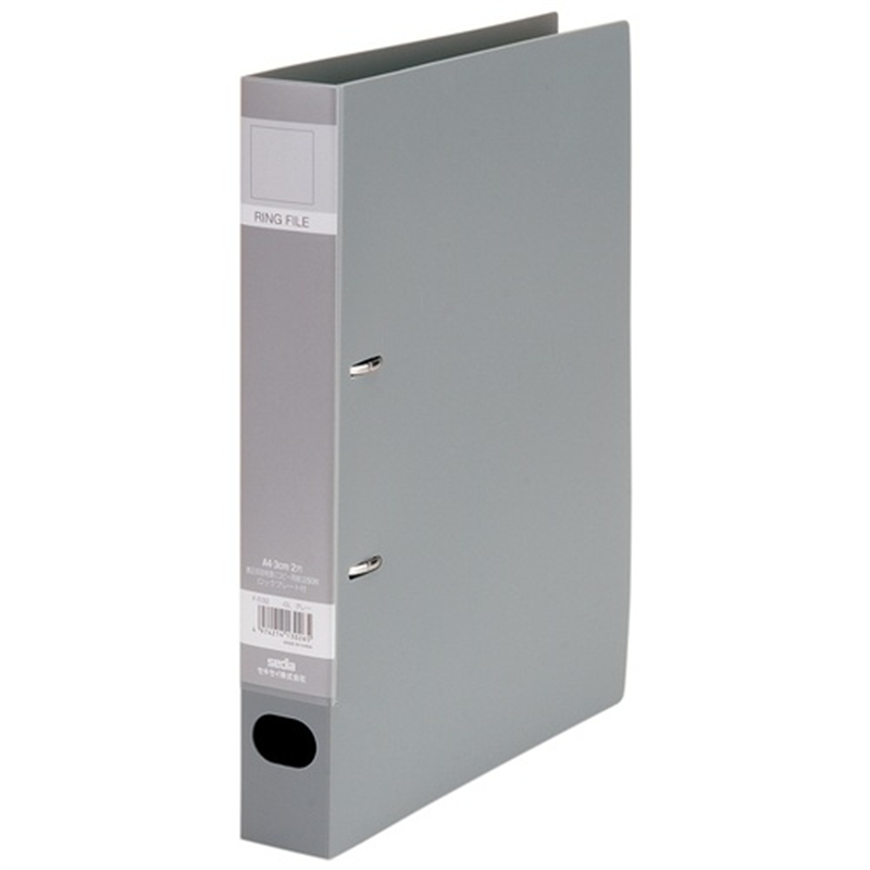 セキセイ ロックリングファイルF-532A4S43mm灰10冊 1個(ご注文単位1個)【直送品】