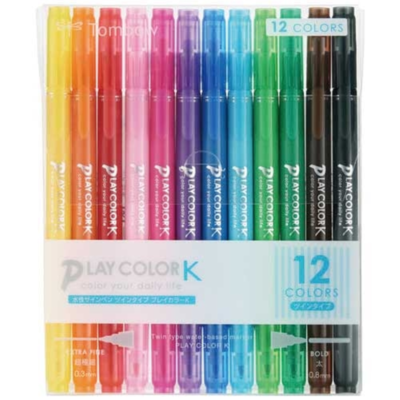 トンボ鉛筆 プレイカラーK 12色セット GCF-011 1個(ご注文単位1個)【直送品】
