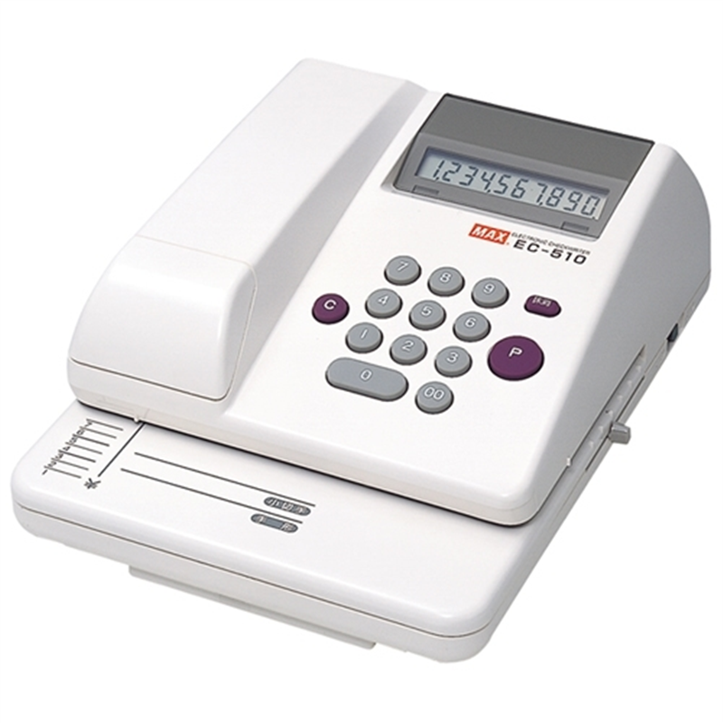 マックス 電子チェックライター EC-510 10桁 1個（ご注文単位1個）【直送品】