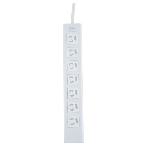 サンワサプライ 抜止めシャッタータップ 7個口 3m(ご注文単位1本)【直送品】
