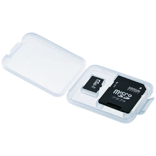サンワサプライ メモリーカードクリアケース microSD用 6個/セット（ご注文単位1セット）【直送品】