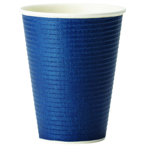 サンナップ エンボスカップ ダークブルー340mL 25個/パック（ご注文単位1パック）【直送品】