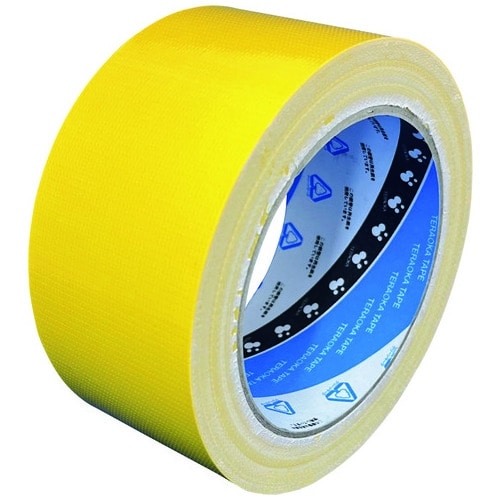 寺岡製作所 再生布テープNo.1605 黄 50mmX25m 30巻/セット（ご注文単位1セット）【直送品】