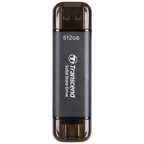 トランセンド スティック型ポータブルSSD 512GB（ご注文単位1個）【直送品】