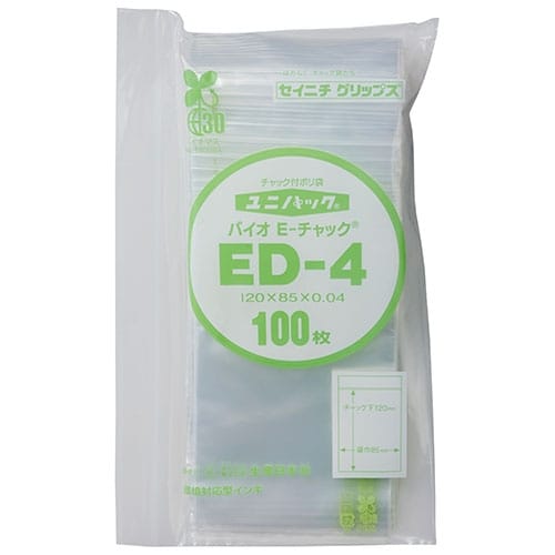 生産日本社 ユニパックバイオ ED-4 500枚/パック（ご注文単位1パック）【直送品】