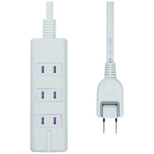エレコム 磁石タップ 4個口 3m T-KM01-2430WH(ご注文単位1個)【直送品】