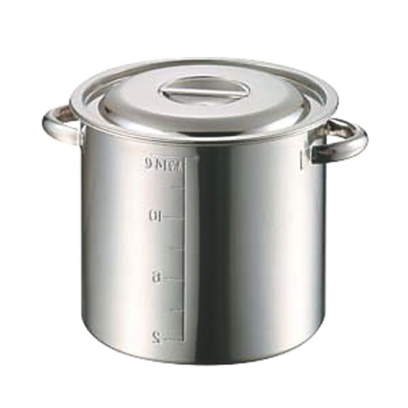 AG モリブデン目盛付寸胴鍋 33cm(26.0L) 1個（ご注文単位1個）【直送品】