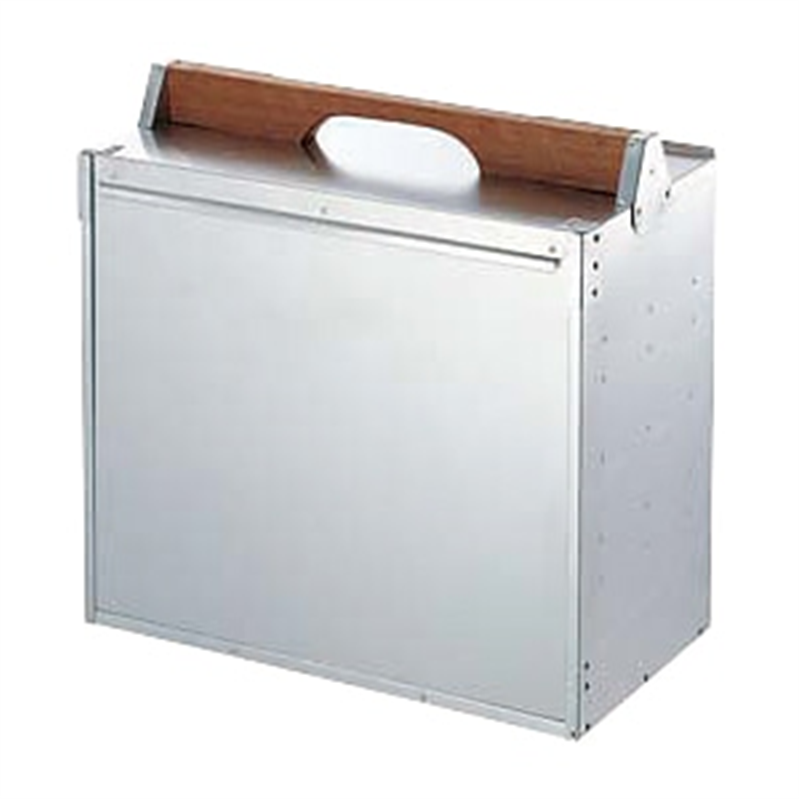 アルミ出前箱横型3段 1個(ご注文単位1個)【直送品】