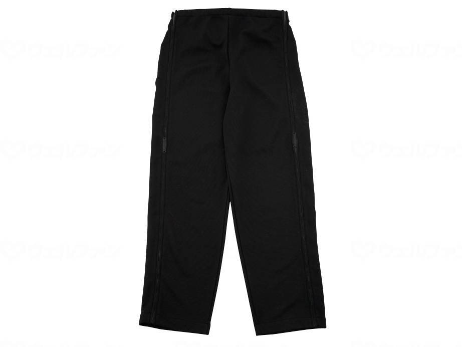 ウェルファン 婦人脇全開ジャージパンツ/ブラック/M 1個（ご注文単位1個）【直送品】