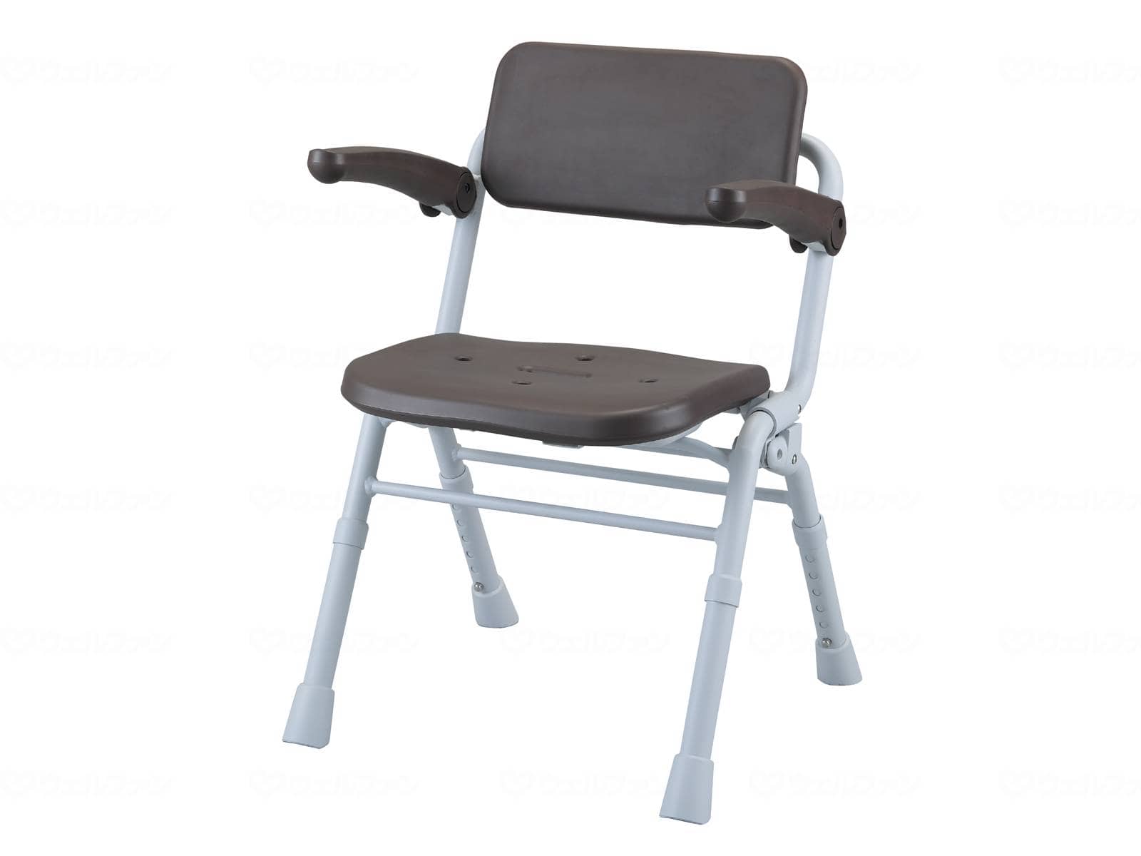 ウェルファン シャワーチェア(Air)コンパクトSPワンタッチおりたたみ/モカブラウン 1台(ご注文単位1台)【直送品】
