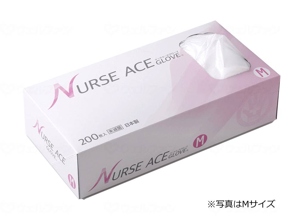 ウェルファン ナースエースグローブ ナチュラル/箱/L 1個（ご注文単位1個）【直送品】