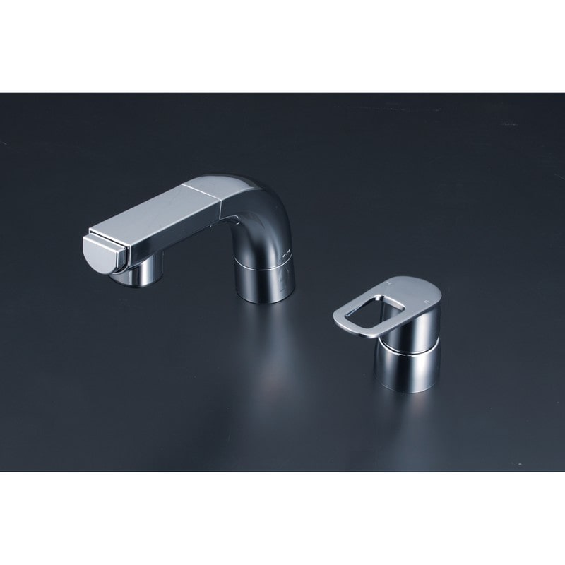 KVK 2302642 洗面用シングルレバー式シャワーeレバー撥水 FSL120DETHS 1個(ご注文単位1個)【直送品】
