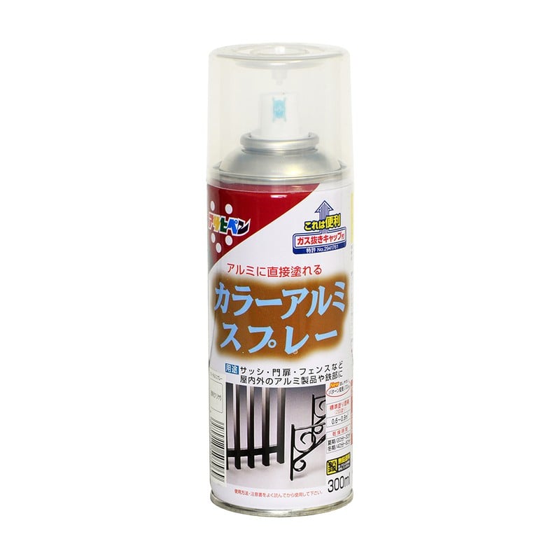 アサヒペン 9010642 カラーアルミスプレー 300mL クリヤ 1個(ご注文単位1個)【直送品】