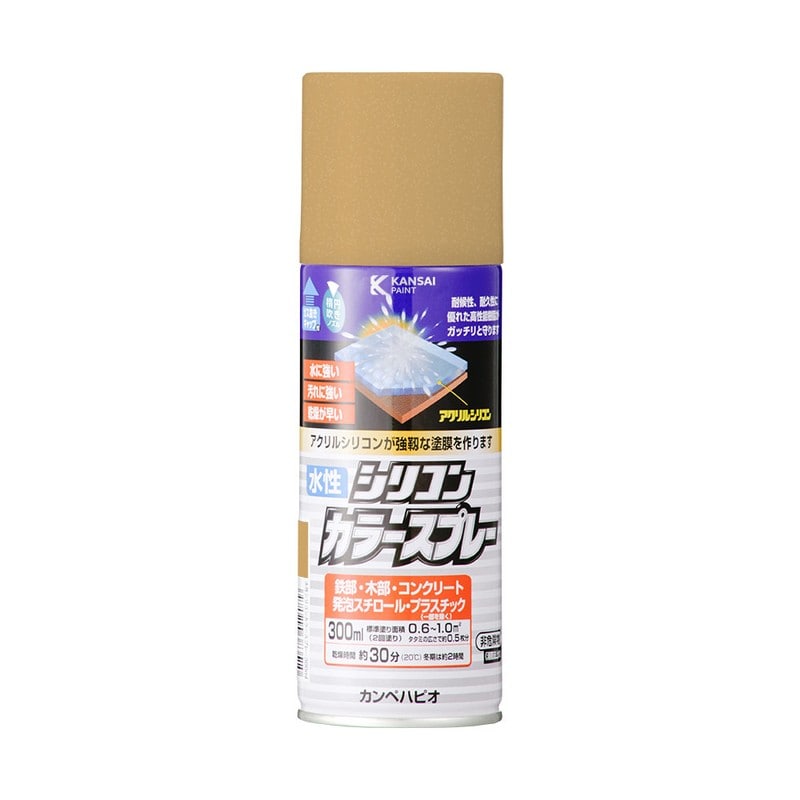 カンペハピオ 9002175 水性シリコンカラースプレーニューゴールド300ML #00507654172300 1個（ご注文単位1個）【直送品】
