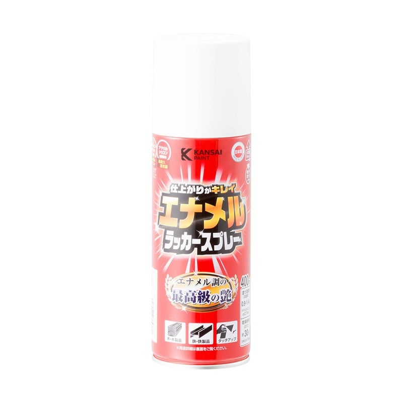 カンペハピオ 9025098 エナメルラッカSP ホワイト 400ML 1個（ご注文単位1個）【直送品】