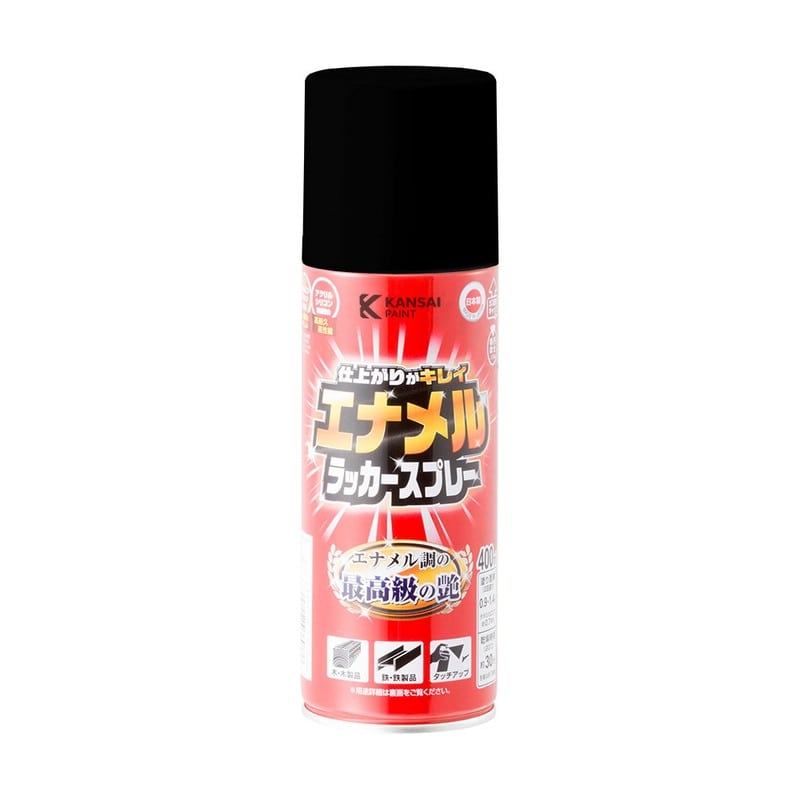 カンペハピオ 9025099 エナメルラッカSP ブラック 400ML 1個（ご注文単位1個）【直送品】