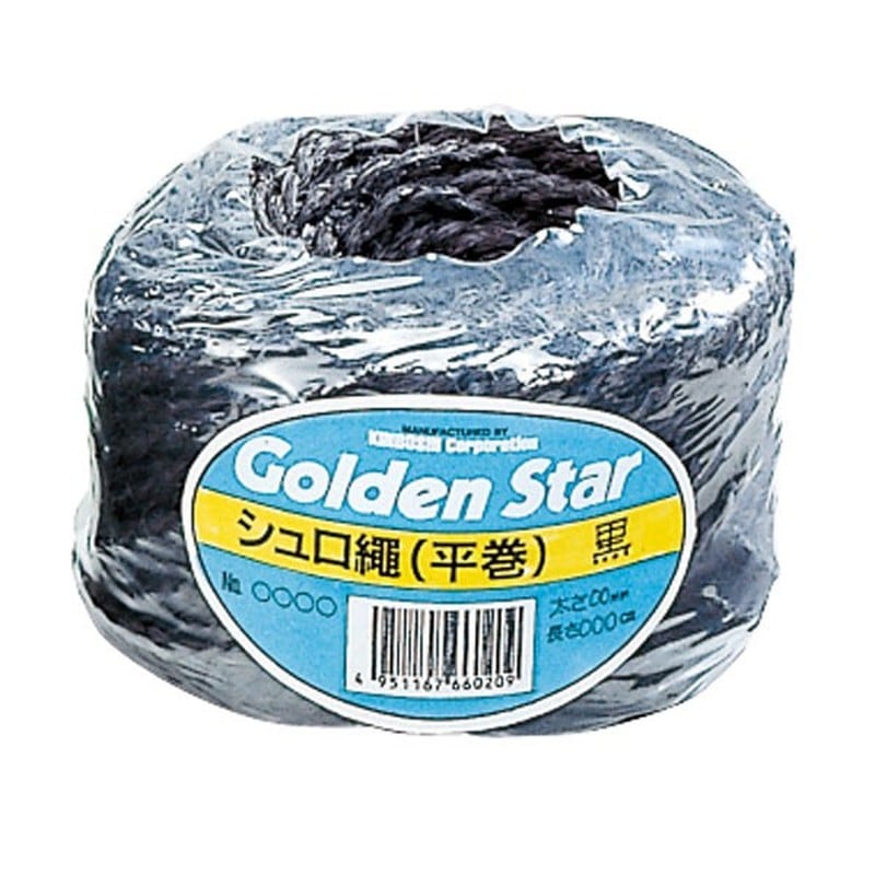 キンボシ 309820 GS #3425 シュロ縄平巻茶 50m 1個(ご注文単位1個)【直送品】