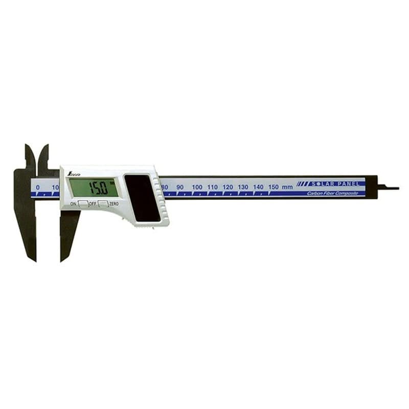 シンワ測定 4101929 19981デジタルノギス150mm ソーラーパネル #19981 1個（ご注文単位1個）【直送品】