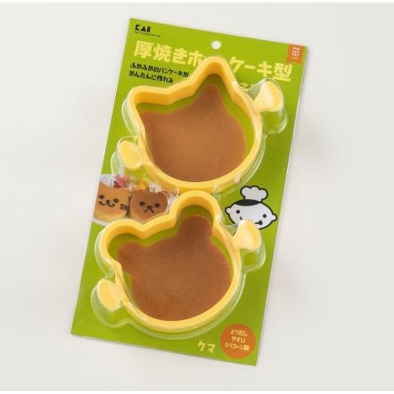 貝印 2040446 リトル・シェフクラブ厚焼きホットケーキ型ネコ・クマ #000DL7216 1個(ご注文単位1個)【直送品】