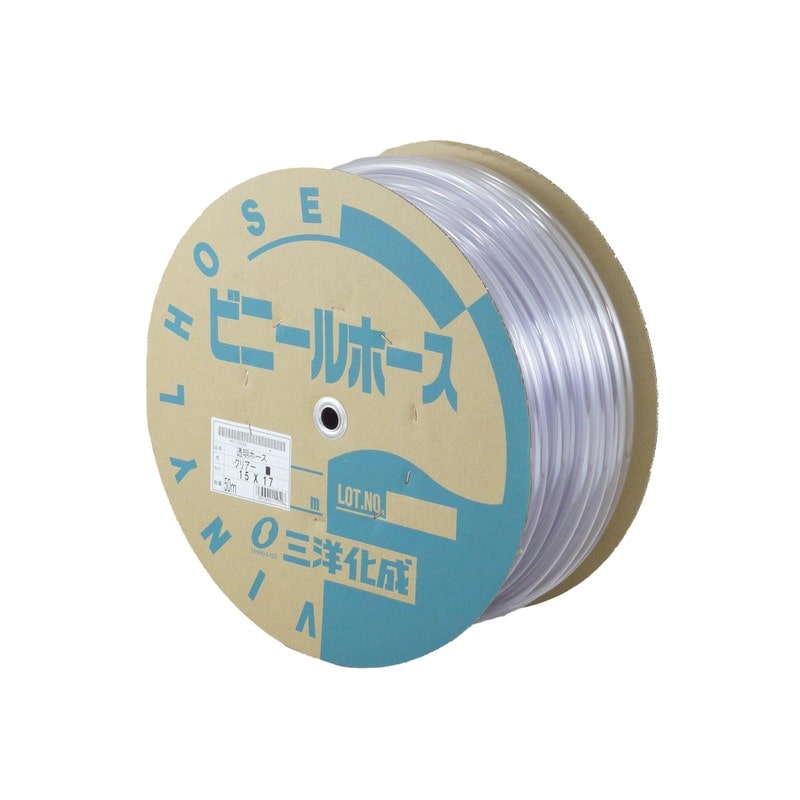 三洋化成 906032 透明ホース 15×17mm 50mドラム TM-1517D50T 1個(ご注文単位1個)【直送品】