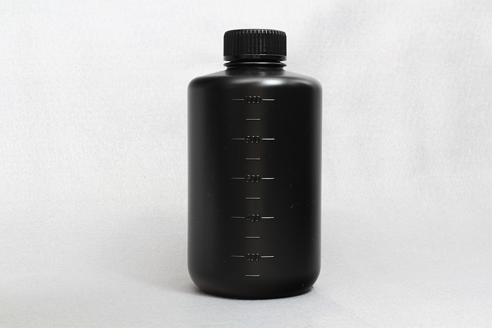 JK-ボトル細口 遮光(黒) 1L 1本 (ご注文単位1本)【直送品】