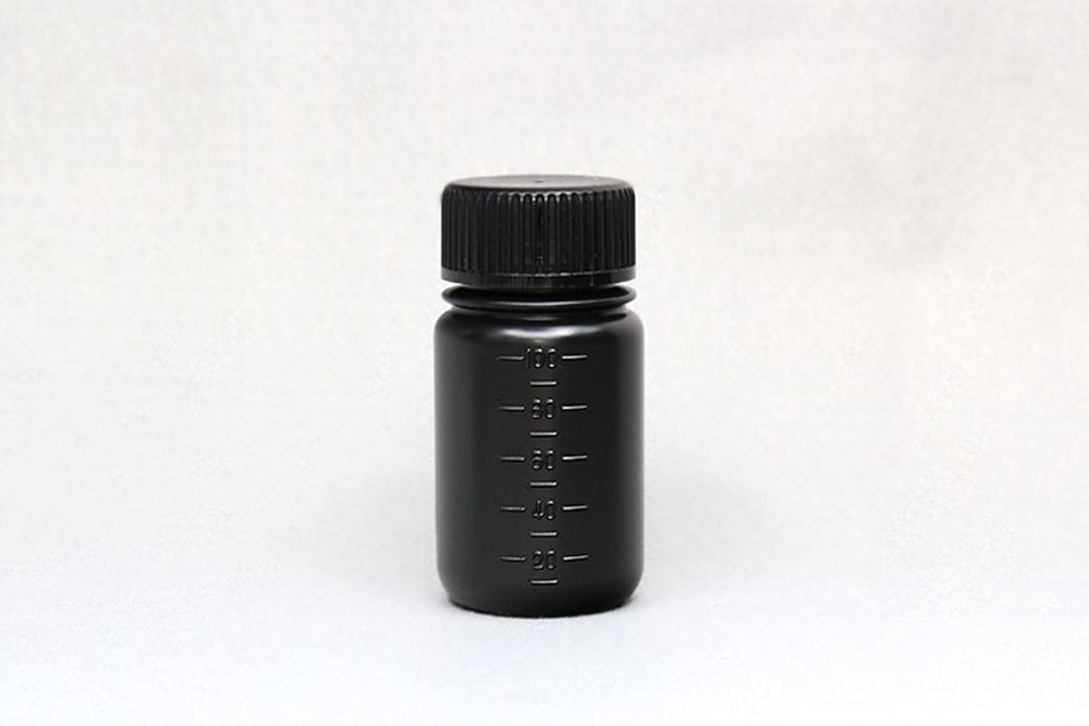 JK-ボトル広口 遮光(黒) 100mL (200本入) 1箱 (ご注文単位1箱)【直送品】
