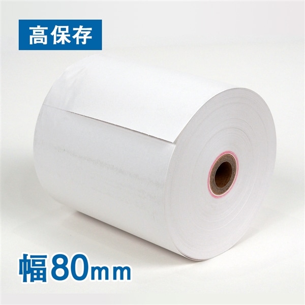 感熱レジロール紙 幅80×径80×芯径12mm 1箱(ご注文単位1箱)【直送品】