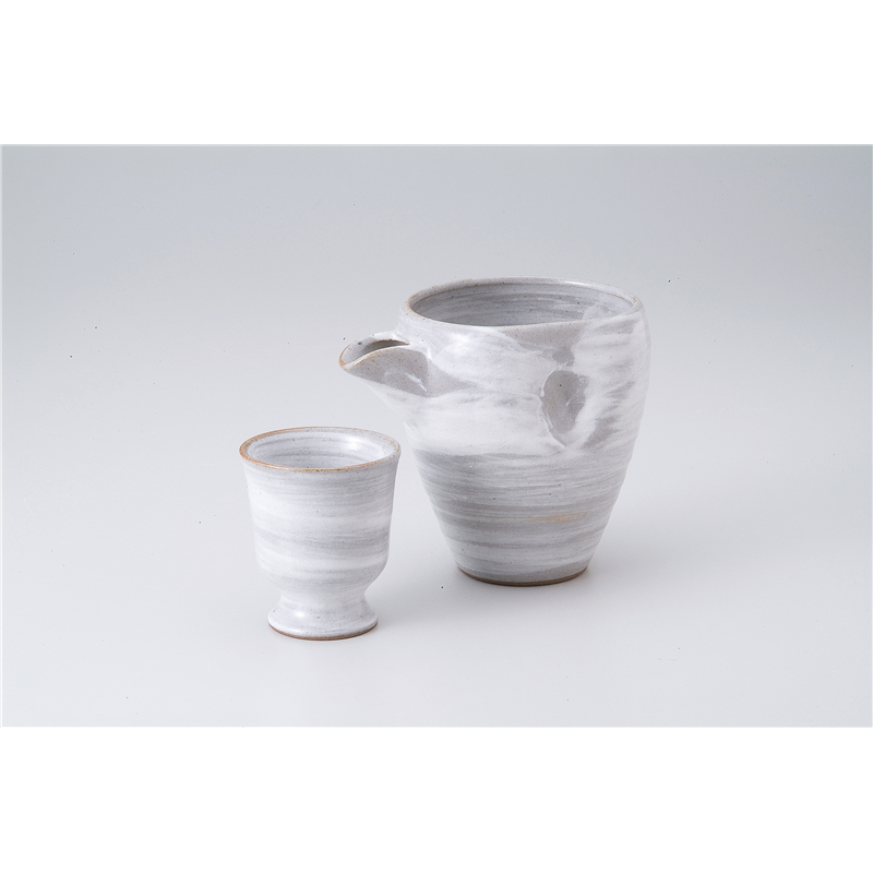 古林陶器 酒器 粉引刷毛目冷酒器 526520157 徳利のみ 1個（ご注文単位1個）【直送品】