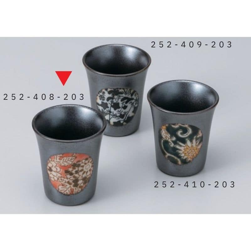 古林陶器 酒器 ショットグラス唐草赤 1128130420 1個(ご注文単位1個)【直送品】