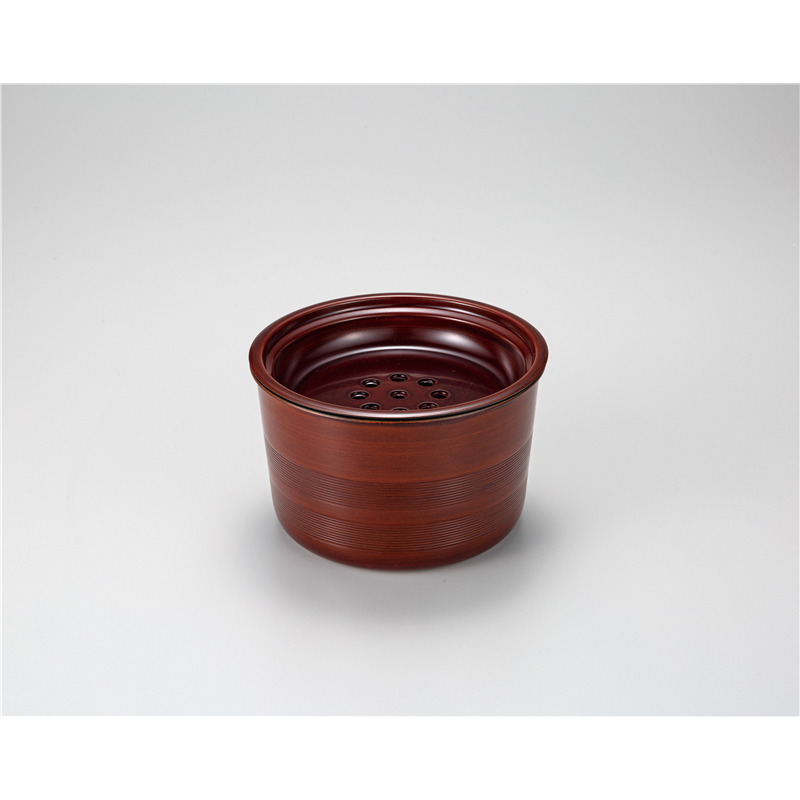 古林陶器 会津漆器茶筒・茶こぼし・大椀 栃ぼかし 茶こぼし(大) 1269020797 1個(ご注文単位1個)【直送品】