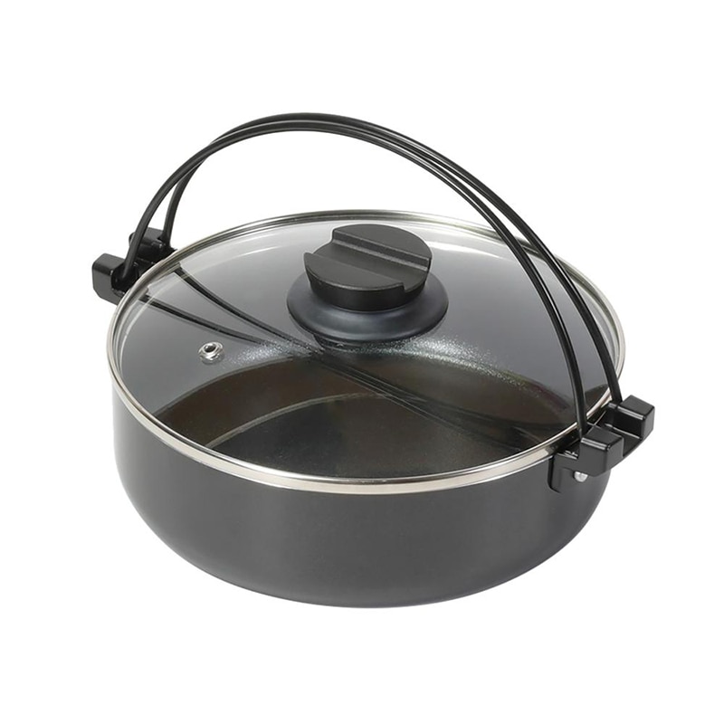 中山福 すきやき鍋 ダイヤモンドコート IH 蓋付 20cm NQ-0062 1個（ご注文単位1個）【直送品】