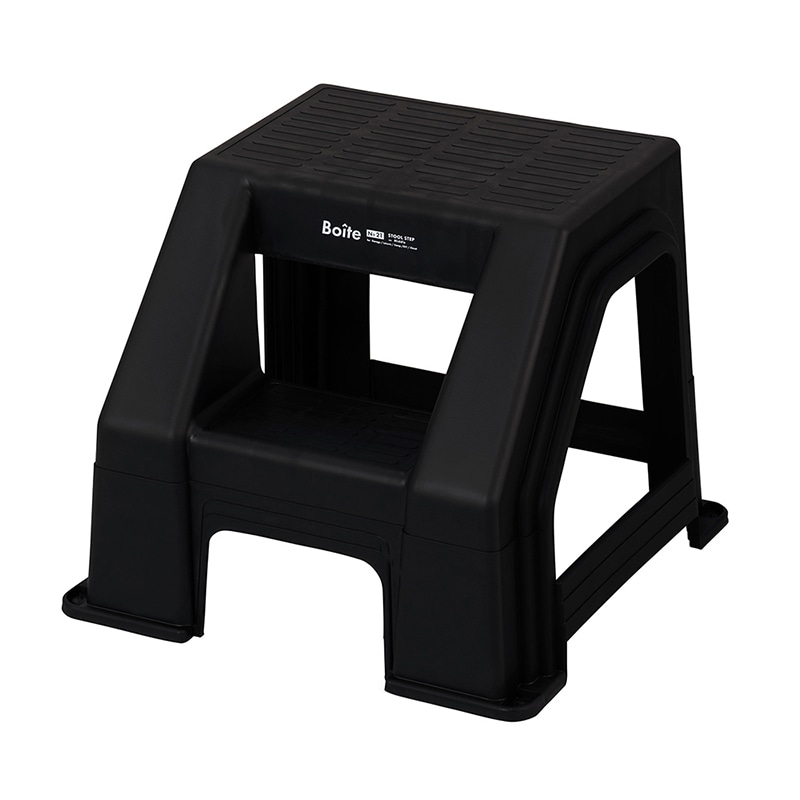 中山福 踏み台 Boite スツールステップ M ブラック MA-4119 1個(ご注文単位1個)【直送品】
