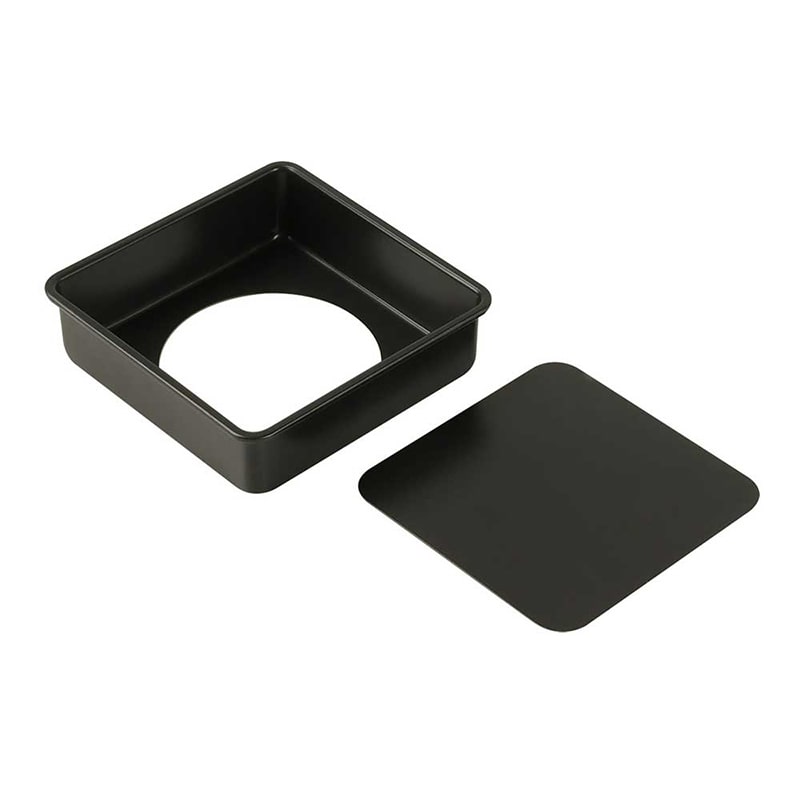 リバティコーポレーション シリコーン加工スクエアケーキ焼型 底取れ式 15cm LD-527 1個(ご注文単位1個)【直送品】
