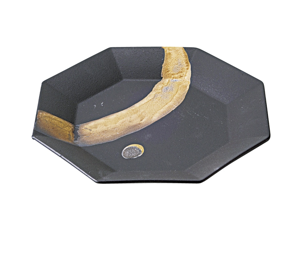 丸モ高木陶器 火山22.5cm八角皿 4A090-11 1個(ご注文単位1個)【直送品】