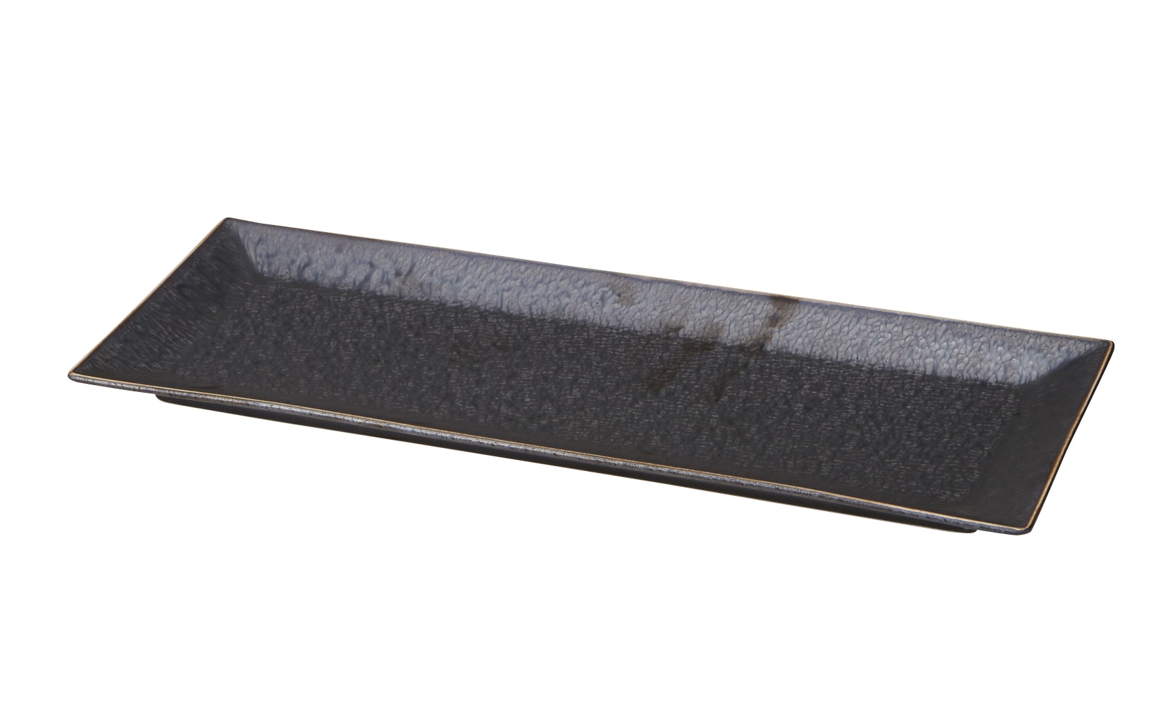丸モ高木陶器 孔雀長方形皿 5A112-09 1個（ご注文単位1個）【直送品】