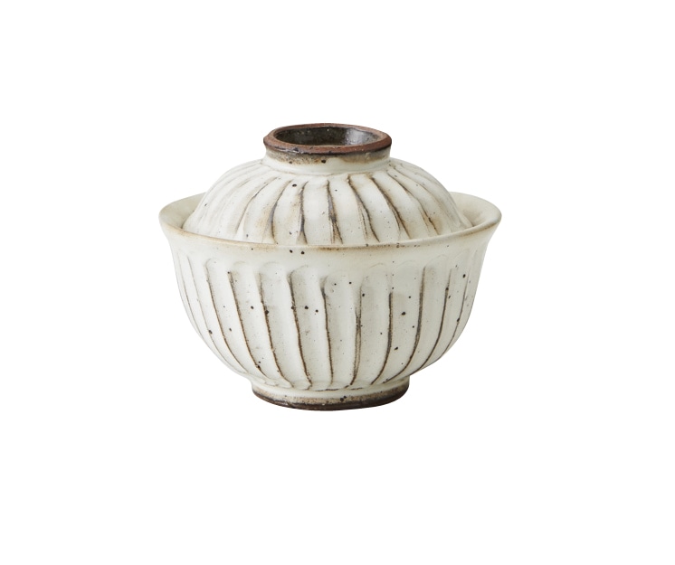 丸モ高木陶器 白月ソギ小蓋物 5A106-17 1個(ご注文単位1個)【直送品】