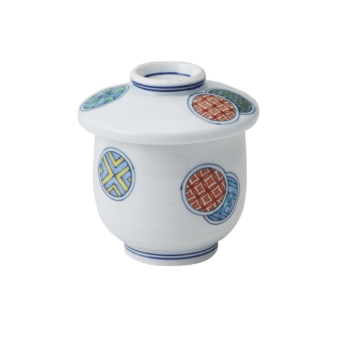 丸モ高木陶器 錦丸紋蒸し碗 5A191-09 1個(ご注文単位1個)【直送品】