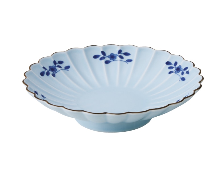 丸モ高木陶器 イングレ小花菊刺身皿 5A199-03 1個（ご注文単位1個）【直送品】