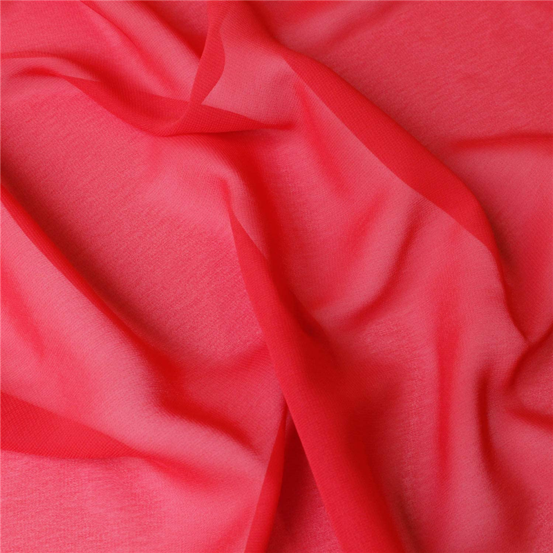 コスモテキスタイル シフォン 布地 服地 巾約112cm×6m切売カット レッド DDD7572-149-6M 1枚(ご注文単位1枚)【直送品】