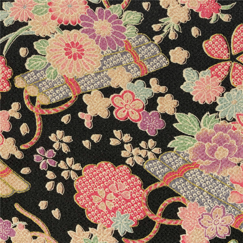 花柄 黒