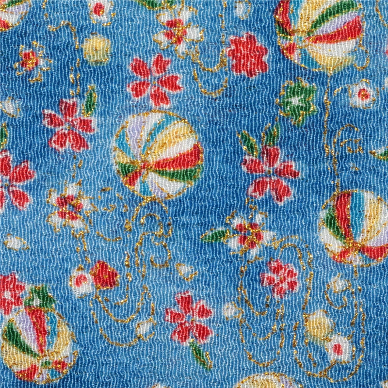 小花と毬 青